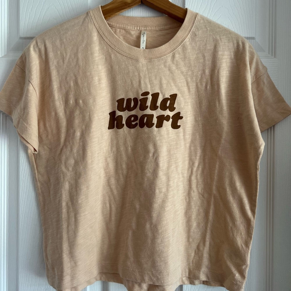 Rylee + Cru Tan Graphic Crop T-Shirt